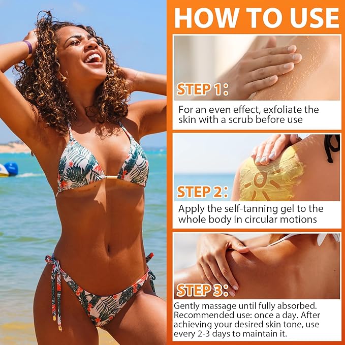 Tanning Accelerator, Tan Accelerator Cream, Tanning Bed Accelerator Lotion - for Sunbeds & Outdoor Sun, with Carrot Tanning Cream, Achieve a Natural Tan Skin 150g