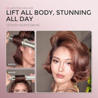 TYMO STYLUX PRO Thermal Brush Curling Brush, 1.5 Inch Blowout Heated Round Volumizer, Hair Straightener and Curler 2 in 1, 800M Negative Ion for Smoother, LCD Display, 5 Temp, Dual Voltage, Gold