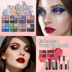 Makeup Kit for Women Girls, Fashionable Make Up Present Set for Beginners Professionals Traveler with Case, Makeup Essential with Eyeshadow Palette, Lip Gloss, Mascara,Foundation Face Primer(Purple)