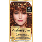 L'Oreal Paris Superior Preference Luminous Fade-Defying Permanent Hair Color, Hair Dye For Up to 9 Weeks of Radiance, Light Auburn 6R, 1 Hair Dye Kit