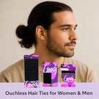 Goody Ultimate Daily Elastics Kit 48-Count | Ouchless No-Damage Hair Ties for Women & Men | 30 Black Elastics + 10 Neutral Seamless + 8 Black Seamless Ponytail Holders for All Hair Types