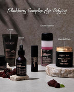 Mary&May Premium Idebenone Blackberry Complex Essence Mask - Quick Dispenser Type Anti Aging Korean Face Mask Sheet - Vitamin C, Panthenol, and Ceramide for Moisturizing and Radiant Skin, 20 Sheets