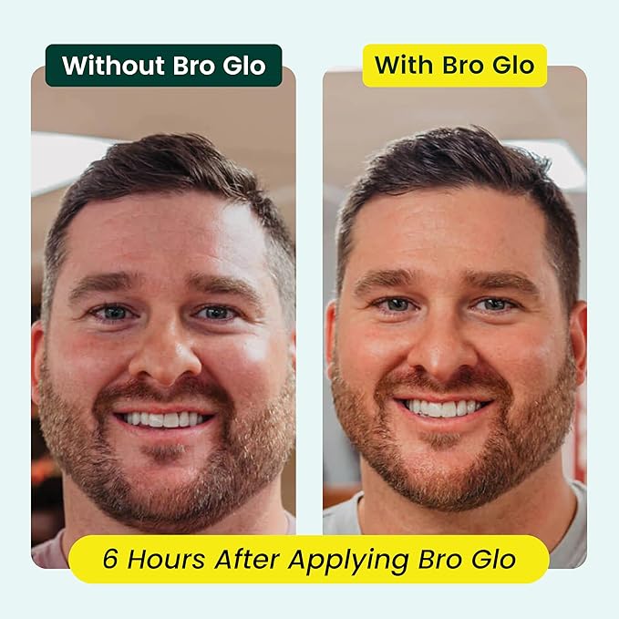 Bro Glo Self Tanner for The Boys - Quick Application Foam Mousse - Easy Sunless Tan For Your Face - Oil Free Water Based for Faster Skin Drying