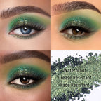 UCANBE Glass Single Eyeshadow Palette, Highly Pigmented Glitter Eye Shadow Powder, Professional Long-Lasting Waterproof Makeup Palette