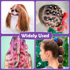 32 Colors Small Hair Rubber Bands with 16 Styling Tools, 2000 Pcs Elastic Girl Baby Hair Ties, Mini Bands with Elastic Cutter, Hair Accessories Xmas Stuff for Girls Baby Toddlers Kids