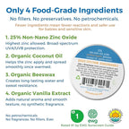 Waxhead Zinc Oxide SPF 30 Face & Nose - Mineral Sunscreen, Reef Safe Sunscreen Travel Size, Biodegradable Coral Friendly Paste, Kids Adult Sensitive Skin, Water Resistant 80 Min, 2oz