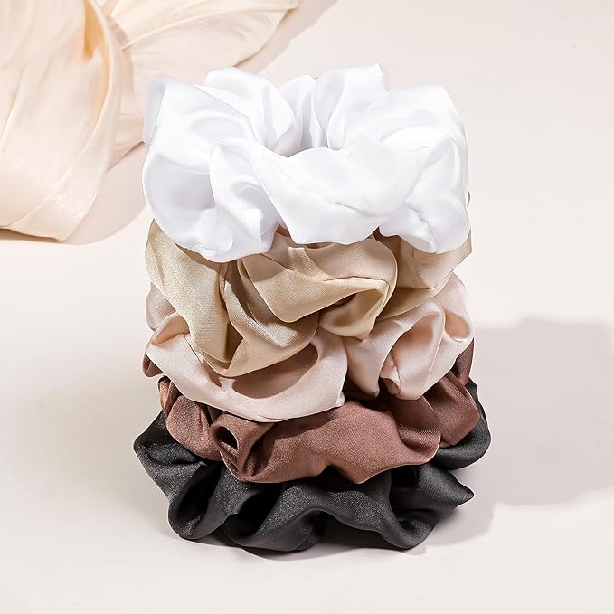 Hair Ties Scrunchies for Women's, for Girls Big Scrunchies Both for Thick Hair or Thin Hair Curl Hair No Crease Ponytail Holder No Hurt Your Hair