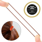 Expressions 216-Piece Elastics Value Pack: 4mm Earth Tones/Neutral Colors Hair Ties, No Metal Ponytail Holders for All Hair Types Including Thick and Curly