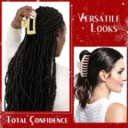 TOCESS Jumbo 4.33 Inch Hair Claw Clips for Women, 8 Pack Matte Non-Slip Rectangle Clips for Thick, Curly, Long or Straight Hair Girls