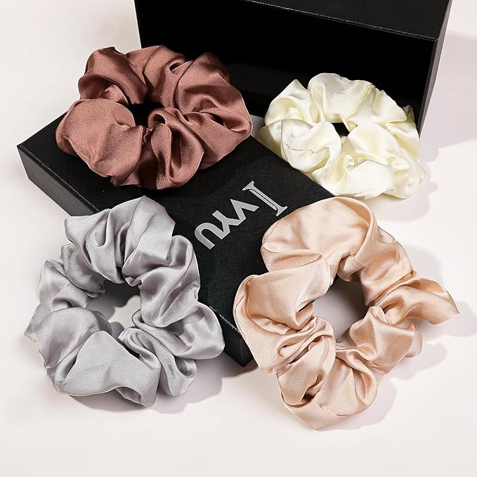 Hair Ties Scrunchies for Women's, Big Scrunchies Both for Thick Hair or Thin Hair Curl Hair No Crease Ponytail Holder No Hurt Your Hair