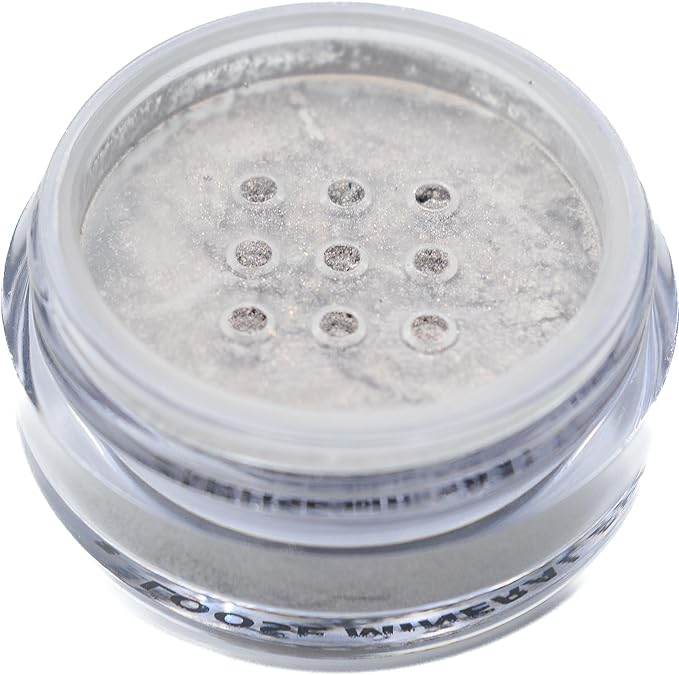 Funky Frost Silver Grey Metallic Mineral Single Loose Powder Eyeshadow, Vegan, Talc & Paraben Free, No Animal Testing & Cruelty Free