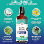 GuruNanda CocoMint Oil Pulling Mouthwash for Complete Oral Hygiene, 7 Essential Oils & Vitamins for Happy Teeth & Gums & Fresh Breath, Alcohol-Free, 33.8 Fl Oz/1L