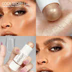 Cool Story 3-in-1 Makeup Set, Highlighter, Blush and Contour Balm Stick, Cream Formula for Face Contouring, Professional Cosmetic Kit (Highlight-F03)