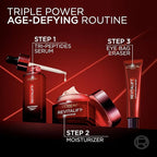 L'Oreal Paris Revitalift Triple Power Eye Bag Instant Eraser, Eye Tightener Treatment to Firm Bags, 0.5 oz + Moisturizer Sample