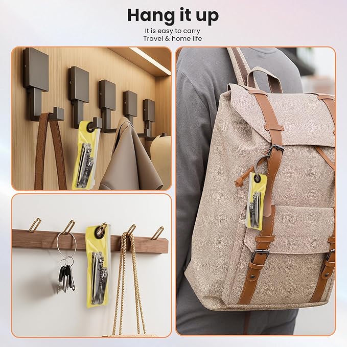 2 Piece Nail Clippers Set: Fingernail & Toenail Clippers Ergonomic Comfort for Men, Women