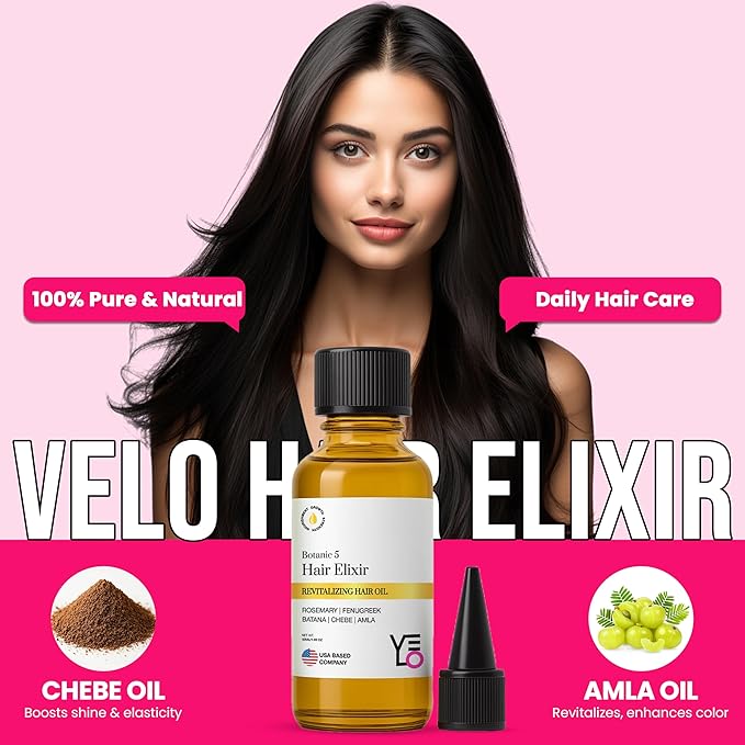 Velo Botanic5 Revitalizing Hair Oil | Hydrates & Smooths Frizz, Concentrated High Shine with Wild Camellia | Nourishes & Strengthens, Restores Moisture | Silky Oil for All Hair Types