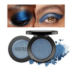 Single Blue Eyeshadow Shimmer Handmade Eye Sahdow Pressed Powder Palette, High Pigmented & Long Lasting, Intense Color Blue Eye Shadows-1Blue