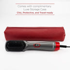 CHI Lava Heated Straightening Brush, 3-in-1 Hair Straightener, Dryer & Smoothing Comb, Reduces Frizz & Increases Shine for Healthy & Easy Styling
