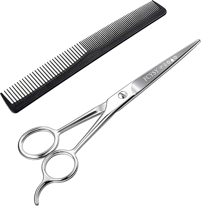 Fcysy Haircut Scissors - Professional Hair Stylist Kit with Comb Set for Men & Women