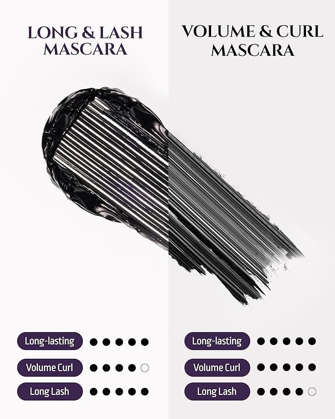 HEVVYMAKEUP Define Eyes Mascara Black Volume & Curl - Volumizing, Curling, Defining - Bold & Lifted Lashes - Feathery Soft, No Smudging, No Clumping - Korean Eye Makeup, 0.30 fl.oz.