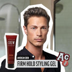 American Crew Men's Hair Styling Gel, Firm Hold, Non-Flaking, Gift for Him, 33.8 fl oz