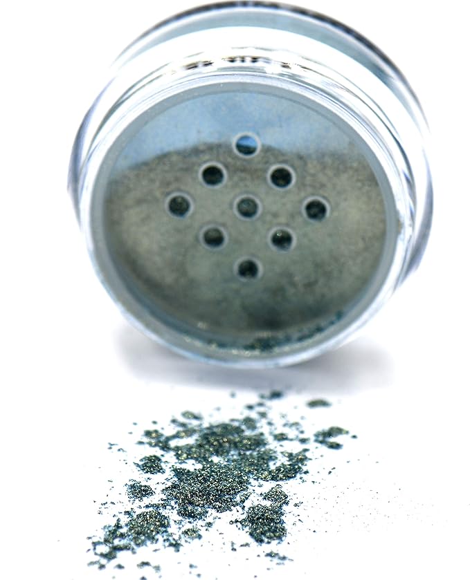Emerald City Teal Jewel Green & Hints of Golden Sparkle Single Loose Powder Eyeshadow; Vegan, Talc & Paraben Free