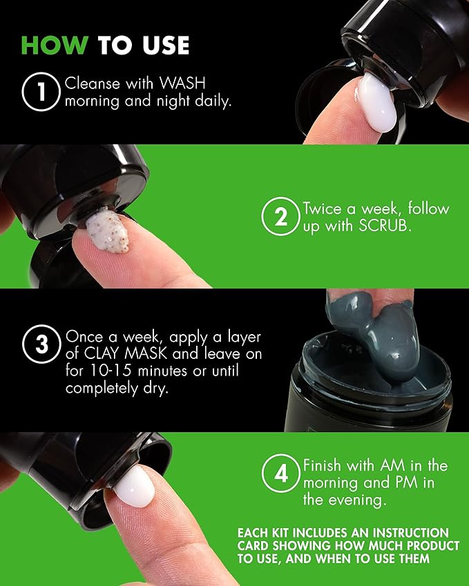 Tiege Hanley 90 Day Large Skin Care Set for Men, Advanced Routine, System Level 2, Daily Face Wash, Facial Scrub, Two Moisturizers, and Eye Cream for Healthy Skin, Men’s Skin Care, 5 Piece Kit