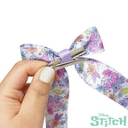 LUV HER Disney Lilo & Stitch Printed Long Tail Hair Bow Set for Girls - Printed Bows with Alligator Clips - Cute Hair Accessories for Kids Ages 3+
