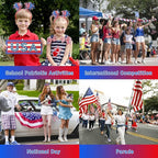 Red White Blue Patriotic Face Glitter & USA Star Headband Set,4th of July Hair Glitter Accessories,Blue Body Glitter Makeup,Fourth of July Outfits for Women Girls Kids