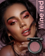 Burgundy Red Eyeshadow Shimmer Handmade Gothic Eye Sahdow Makeup Palette for Halloween Pigmented & Long Lasting Dark Red Matte Eyeshadow- WineRed