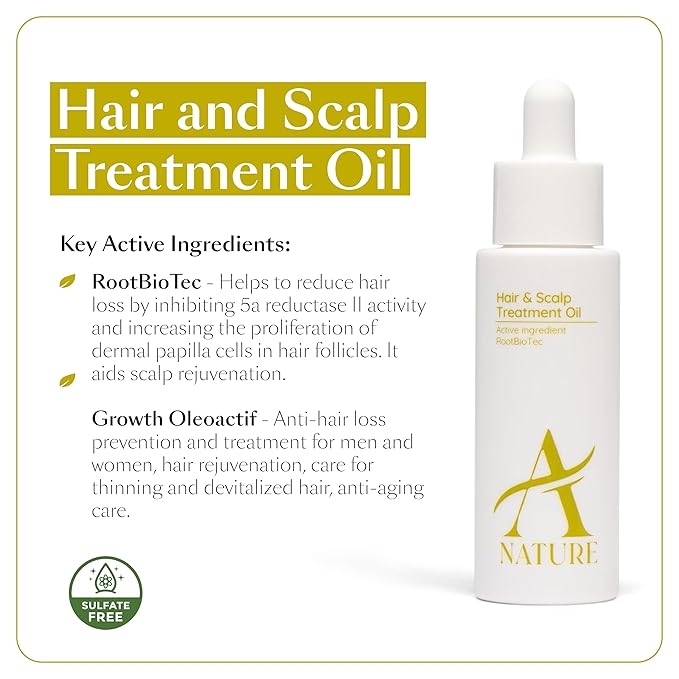 – Hair & Scalp Treatment Oil for Healthy Hair, Thin Edges, and Scalp – Natural Hair Growth Oil made with RootbioTec, Growth Oleoactif for Hair Growth – 1.7 fl oz