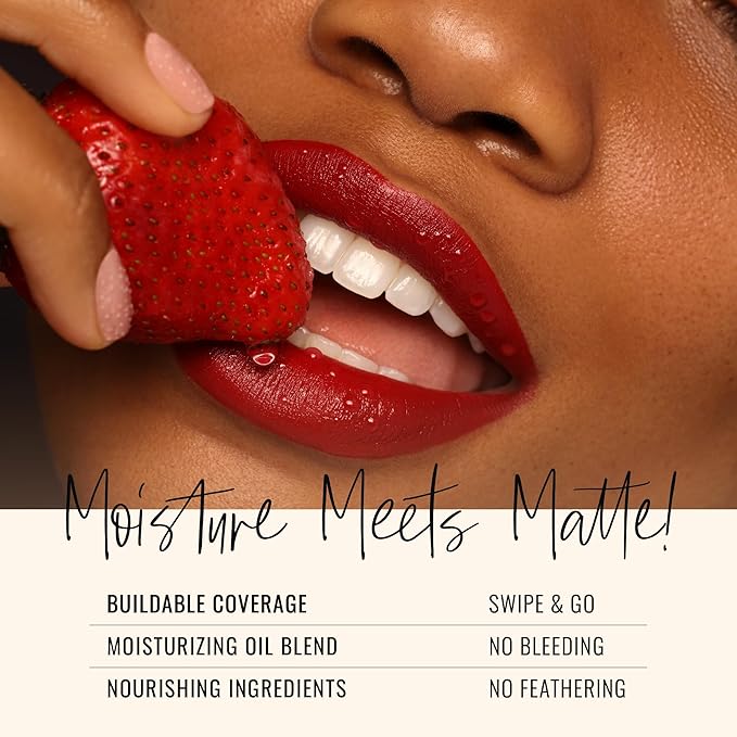 Runway Rogue 90s Vibe Lipstick, Moisturizing Matte Dusty Nude-Pink Lipstick, ‘Front Row’