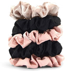 Kitsch Satin Scrunchies for Women - Softer Than Silk Scrunchies | Hair Ties No Damage for Frizz-Free Sleep | Stocking Stuffers for Teen Girls | Ideal Gifts for Women, Assorted, 5pcs