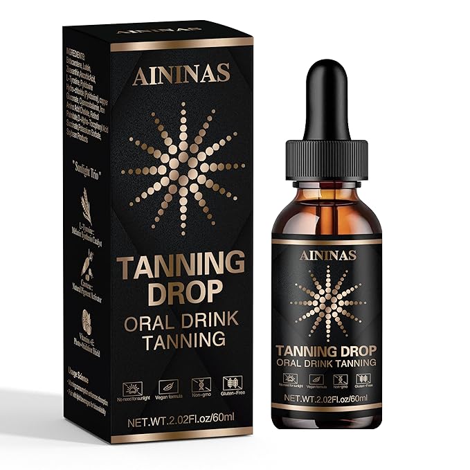 Sunless Tanning Drops for Water & Beverages – Oral Tanning Supplement, Natural Sunkissed Glow for Face & Body, Vegan & Safe, No Sun Required, Watermelon Flavor (2.02 fl.oz)