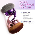 Blend & Blur Ultra Large Body Makeup Brush For Self Tanner, 5.11inch Wide-headed Kabuki Brush, Leg Makeup &Bronzer Self Tan Applicator Provides Effortless Pretty Finish, Blending Applicator- Purple