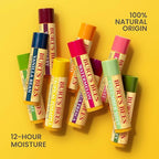 Burt's Bees Lip Balm - Pomegranate, Lip Moisturizer With Responsibly Sourced Beeswax, Tint-Free, Natural Origin Conditioning Treatment, 4 Tubes, 0.15 oz.