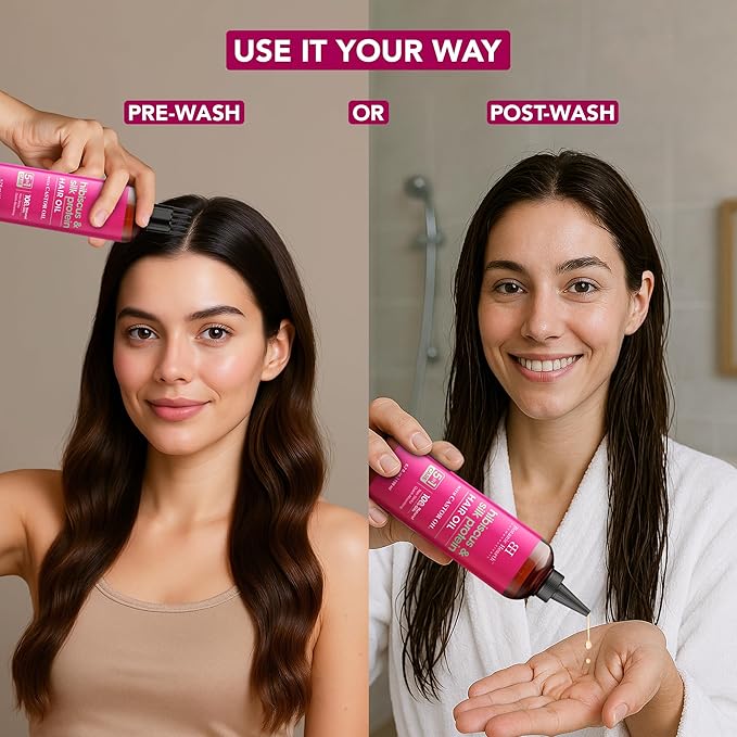 Botanic Hearth Hair Oil for Hair Growth | Strengthening Dry, Frizzy, Damaged Hair & Scalp Treatment | No Parabens or Harmful Sulfates | All Hair Types | Hibiscus Silk Protein Hair Oil - 6.7 Fl Oz