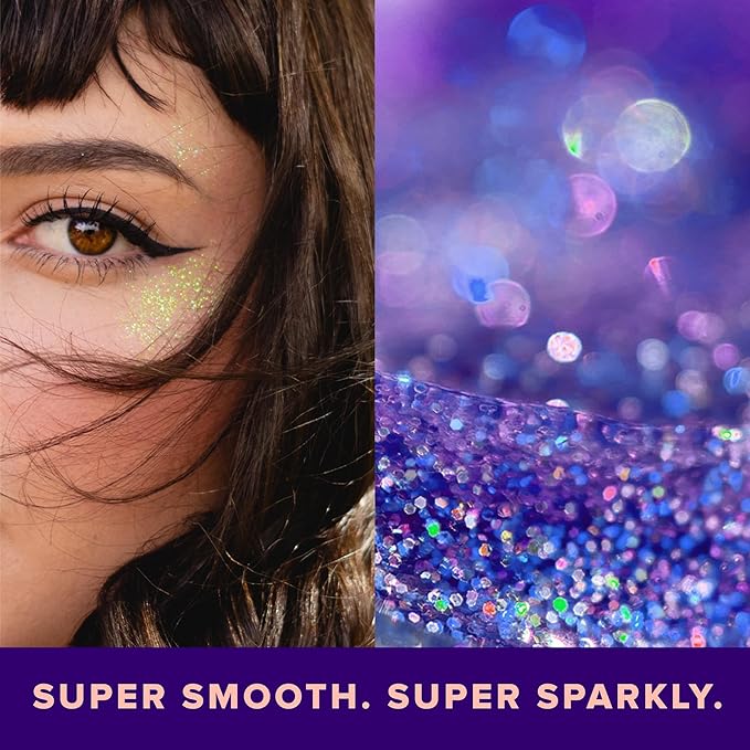 UNICORN SNOT Holographic Face Glitter & Body Glitter Gel | Holiday Glitter Makeup: Stocking Stuffers & Christmas Gift | Hair Glitter, Vegan & Cruelty-Free, 1.7 oz Purple Glitter (UV)