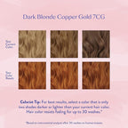 eSalon Permanent Hair Color & Hair Dye Complete Kit - Dark Blonde Copper Gold - Personal Colorist Kit for Up To 100% Gray Coverage for All Hair Types - Professional-Grade Ammonia-Free Hair Dye