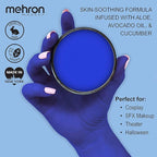 Mehron Makeup Paradise Makeup AQ Pro Size | Stage & Screen Performance, Face & Body Painting, Beauty, Cosplay, and Halloween | Water Activated Face Paint, Body Paint 1.4 oz (40 g) - Lagoon Blue