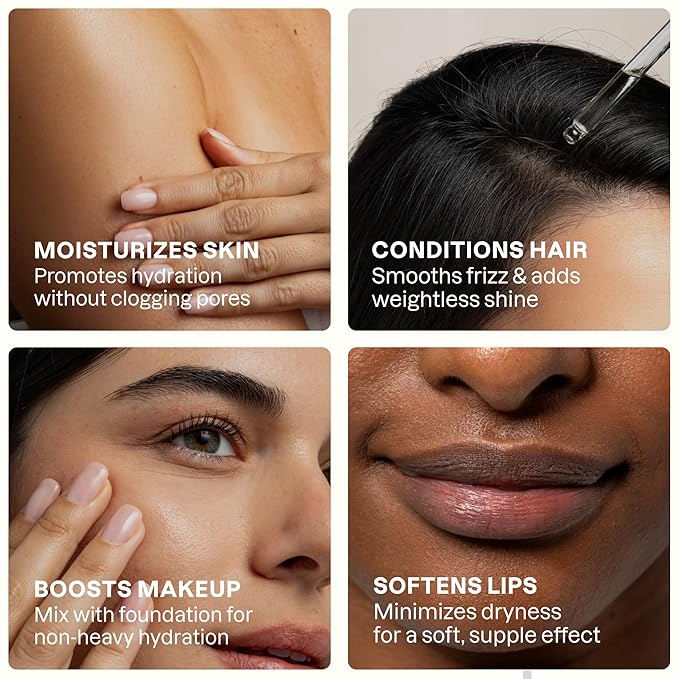 Cliganic Organic Argan Oil for Hair, Face & Skin (Bulk, 32oz with Pump) - 100% Pure, Cold Pressed