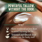 Organic Beef Tallow for Skin -2OZ (Eucalyptus, Concentrated) — Grass Fed Beef Tallow for face + Body — US-Made Tallow and Honey Balm Moisturizer for Dry & Sensitive Skin,Eczema,Rosacea (No Additives)