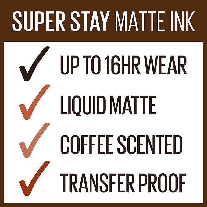 Maybelline New York SuperStay Matte Ink Liquid Lipstick, Coffee Edition, Mocha Inventor, 0.17 Ounce