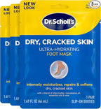 Dr. Scholl's Dry, Cracked Skin, Ultra Hydrating Foot Mask, 3 Pairs Moisturizing Socks: Intensely Moisturizes Repairs and Softens Rough Dry Skin with Urea & Essential Oils for Dry Cracked Feet