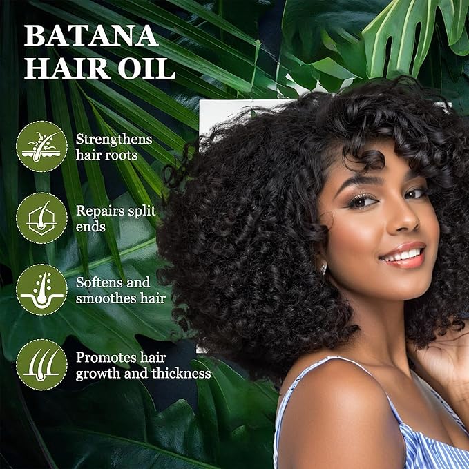 Batana Oil for Hair Growth - 100% Raw & Unrefined, Batana Oil Paste from Honduras for Fight Hair Loss, Reduce Split Ends & Nourish Scalp, for Men & Women - All Hair Types (4.06 Fl Oz)