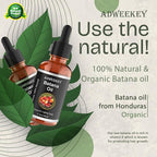 Organic Batana Oil for Hair Growth, 100% Pure , Promotes Hair Wellness for Men & Women, Enhances Hair & Skin Radiance (2.0 Oz)