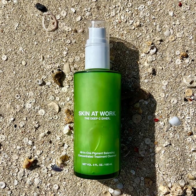 Deep C Diver Vitamin C Cleanser - 6-in-1 Glow Face Wash with Niacinamide & Algae - Daily Treatment Cleanser & Weekly Mask, 3.4 oz