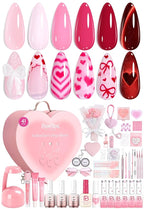 Beetles So In Love Collection – Forever In Love Valentine Gel Nail Polish Kit with UV Light, Pink Gel Polish with Base Top Coat Nail Tips Mini Rose Bouquet, Valentine's Day Gifts for Wife Girlfriend
