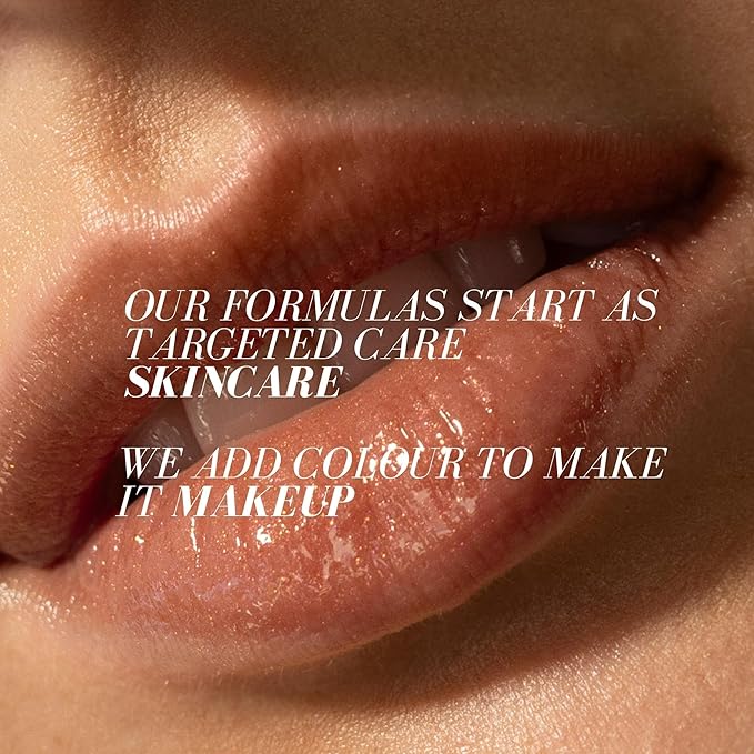 FITGLOW Beauty Lip Colour Serum | Hydrating Lip Gloss | Plumping Anti-Aging Lip Treatment | Natural Shine with Pomegranate Sterols & Collagen | Buildable Color for Dry Chapped Lips | Beach Glow - 10g