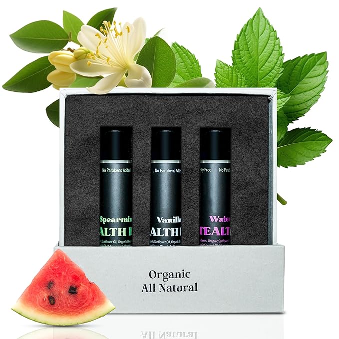 Organic Variety Lip Balm - SPF 15 Sun Protection, Moisturizing Lip Balm, Includes Watermelon, Vanilla and Mint Lip Balms, Chapstick & Smooth Chapped Lips, 3-Pack